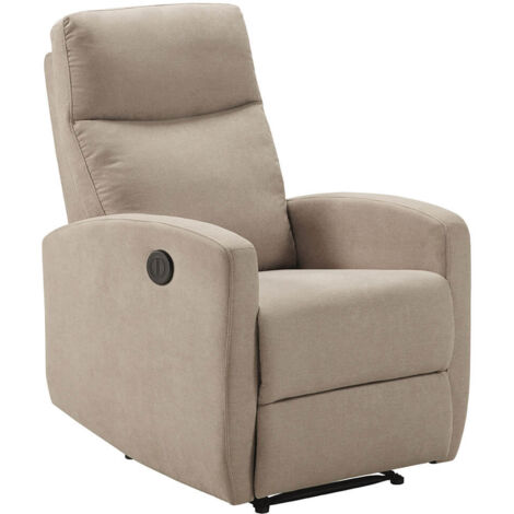 LERIDA - Fauteuil Relax Electrique Tissu Beige