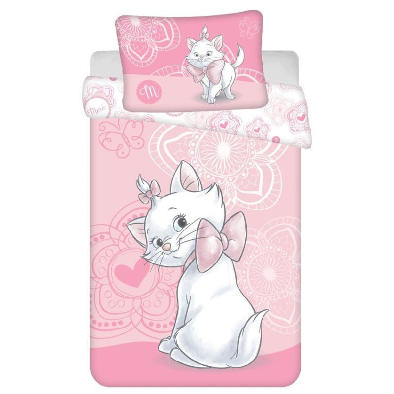 Disney - Parure de lit bébé en coton "Les Aristochats : Marie 1" Rose - 100 x 135 cm - Livraison gratuite