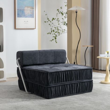 Les canapés-lits gris, les canapés-lits pliants, les fauteuils multifonctions et les canapés de sol, tous dotés de coussins de dossier amovibles, conviennent aux salons, aux chambres d'amis,