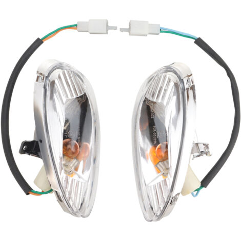 Les clignotants LED GOOFIT sont compatibles avec les motos Kymco 50 GY6-50 et les motos tout-terrain, assurant la signalisation avant et arrière. Pièces de rechange étanches et résistantes aux chocs.