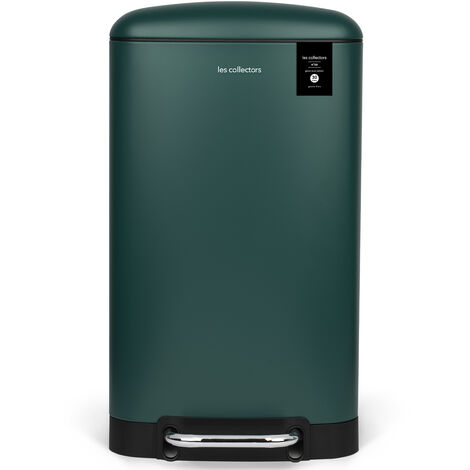 Les Collectors Cubo de Basura con Pedal, Metal, Verde, 40 L