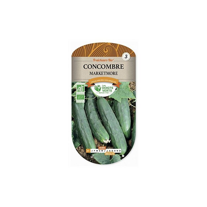 Les doigts verts semence concombre marketmore fraicheur bio