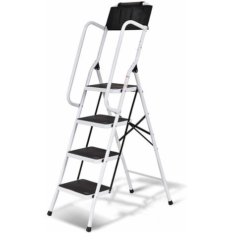 Les étapes de pliage échelle de l'échelle domestique avec échelle main courante escabeau 4 étapes escabeau