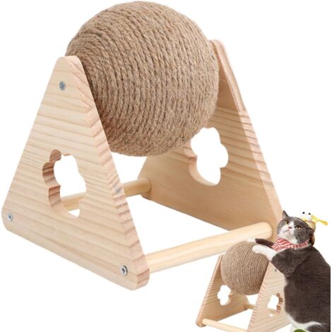 Les Jouets pour Chat sisal Balle Boule de Chat en Bois