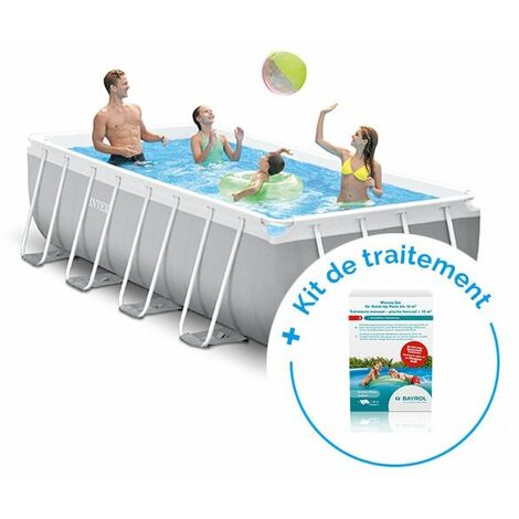 Pack Piscine Tubulaire Intex Prism Frame 4 X 2 X 1 M Traitement