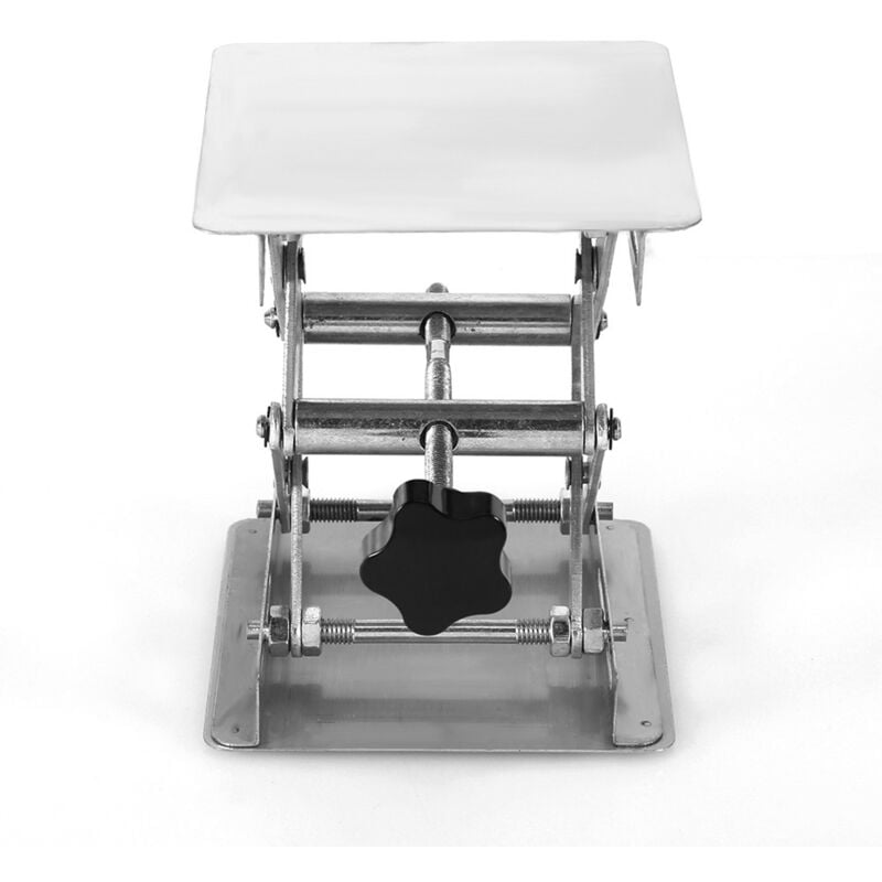 Les plates-formes de levage d'ascenseur de laboratoire de 100X100mm tiennent l'acier inoxydable de ciseaux de support - Jeffergarden