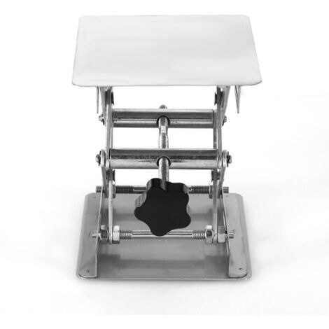 les plates-formes de levage d'ascenseur de laboratoire de 100X100mm tiennent l'acier inoxydable de ciseaux de support