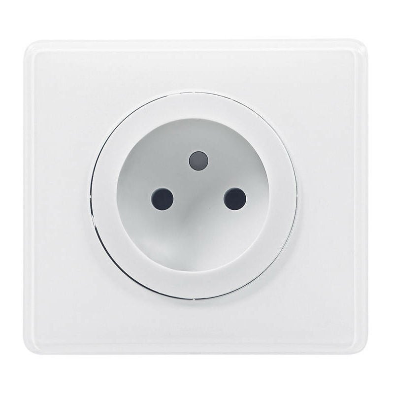 Legrand - Prise de courant sans terre avec plaque Céliane Blanc (099561)