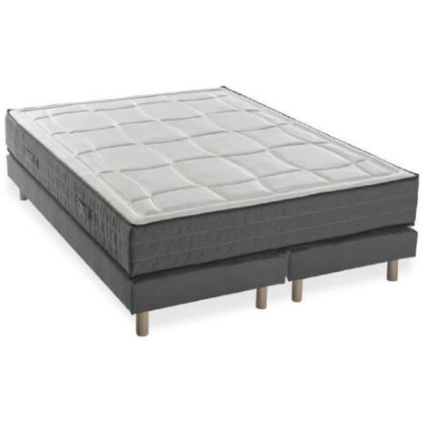 Les Tendances – Ensemble matelas et sommiers 180x200 – Mousse mémoire 28cm – 5 zones de confort – Ferme – Fabrication européenne