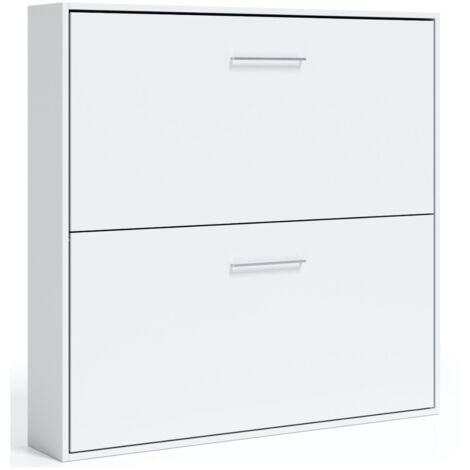Les Tendances – Lit escamotable superposé blanc satiné 90x190 cm – Système d'ouverture sécurisé – Échelle en acier trempé – Barrières de sécurité latérales