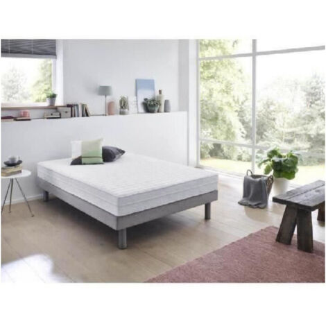 Les Tendances – Matelas mémoire de forme 140 x 190 cm – Épaisseur 20 cm – Mousse polyuréthane – Coutil microfibres déhoussable et lavable