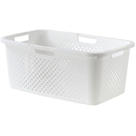 Les Tendances – Panier à linge en polypropylène 38x23.5x58 cm – Poids léger 0.675 kg – Fabrication française – Couvercle non inclus
