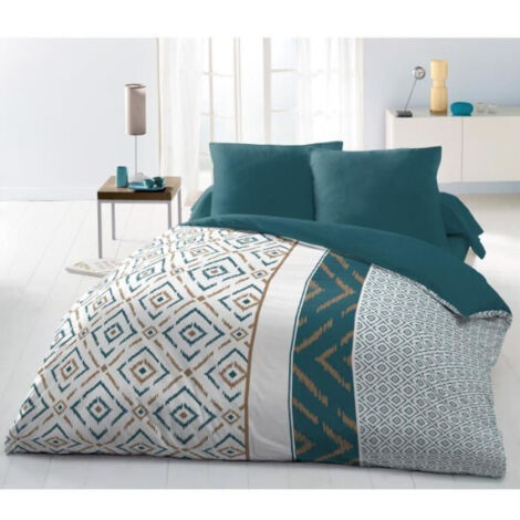 Parure De Lit Pas Cher 220X240 Cm Moto Cross Housse De Couette 2 Personnes Microfibre Parure De Lit 220X240 Enfant Fille avec 2 Taies d'oreiller 65X65Cm Lavable en Machine