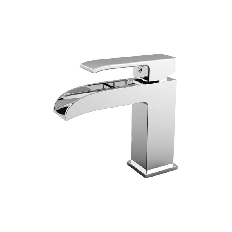 Miscelatore monocomando per lavabo a cascata Paffoni serie Level LES061KCR Cromato - Ottone