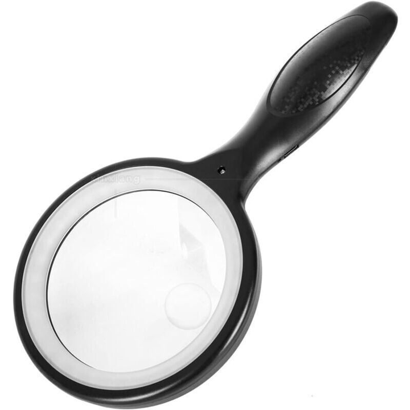 Image of Leselupe, LED-Lichtlupe, Englische Lupe, USB-Ladelupe, Leselupe für ältere Menschen