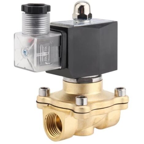 LESHP® 1-2 électrovanne à action directe de cuivre pur de bobine carrée à CA 220V de 1-2 pouce