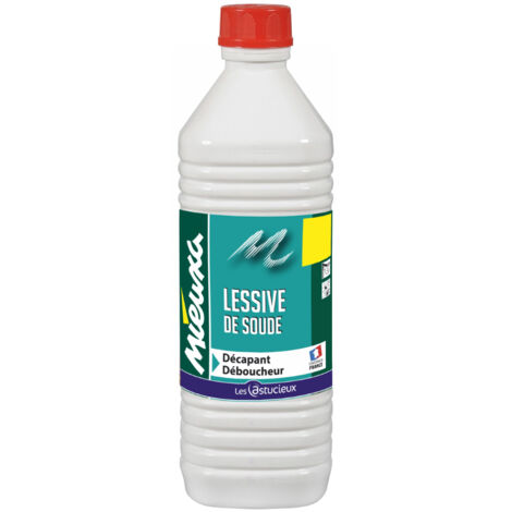 Lessive de soude potassium 1L – Nettoyant dégraissant pour débouchage canalisations – Élimine graisses et résidus carbonisés – Mieuxa