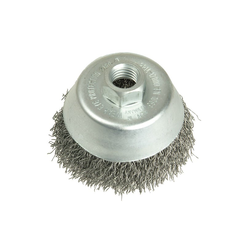 424.367 Cup Brush 80mm M14, 0.30 Stainless Steel Wire LES424367 - Lessmann