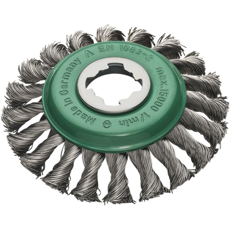 Lessmann ® - Lessmann 472.85X X-Lock Stainless Steel Knot Bevel Brush 115mm Non Spark