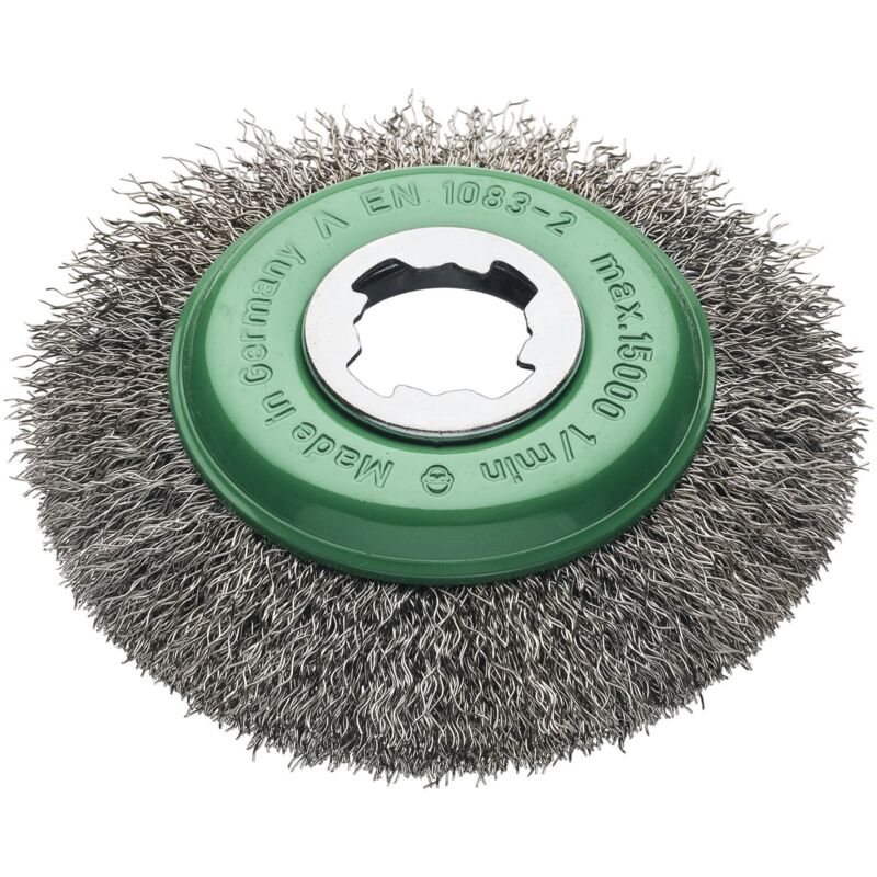 Lessmann ® - Lessmann Non Sparking Crimp Stainless Steel Bevel Brush 115mm X-Lock LES42337X