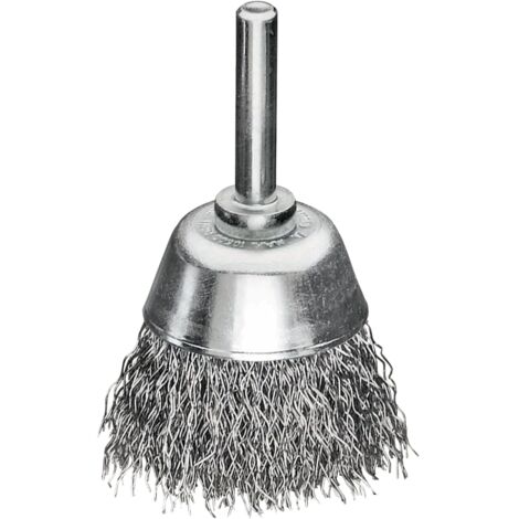 Lessmann 435.162 Cup Brush with Shank D50mm x H20mm, 0.30 Steel Wire LES435162