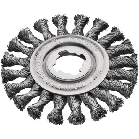 Lessmann 473.21X X-Lock Steel Knot Wheel Brush 125mm Non Spark LES47321X