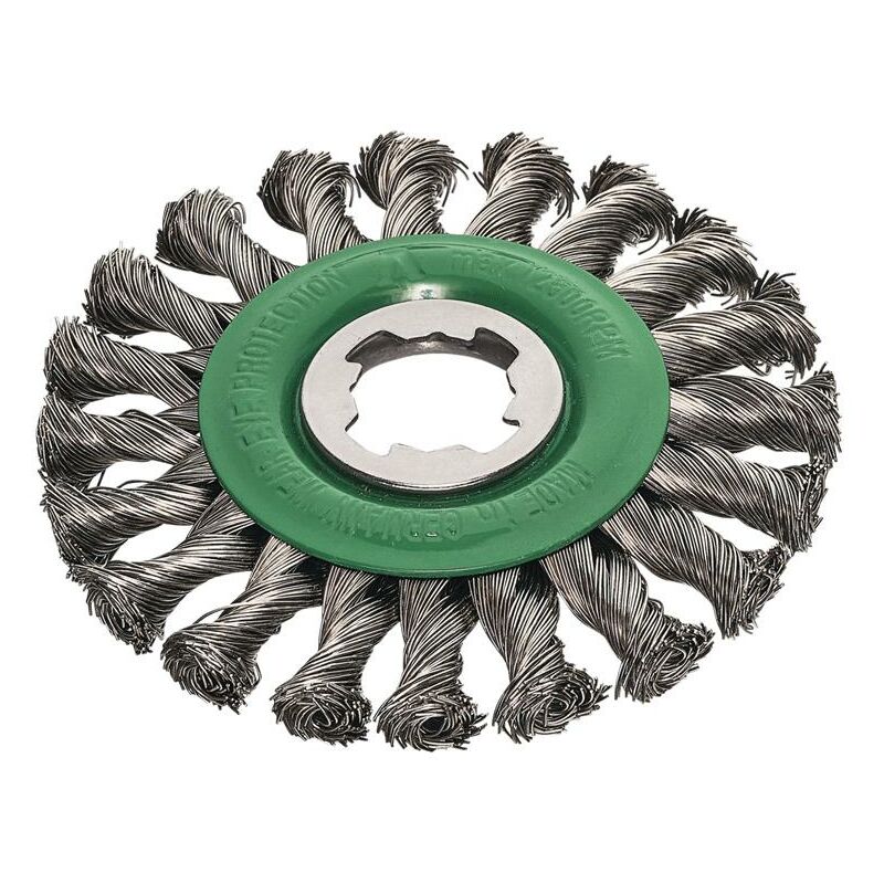 Lessmann 472.81X X-Lock Stainless Steel Knot Wheel Brush 115mm Non Spark