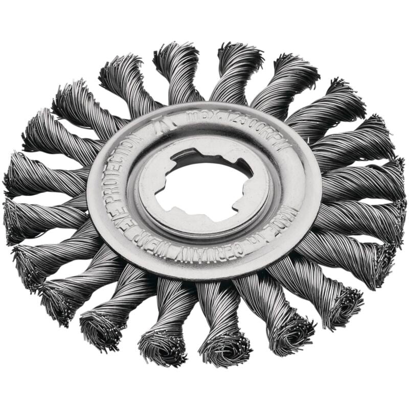 Lessmann ® - Lessmann 473.21X X-Lock Steel Knot Wheel Brush 125mm Non Spark LES47321X