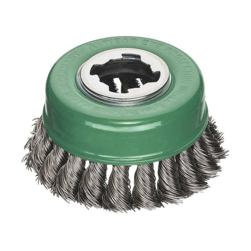 483.81X X-Lock Stainless Steel Knot Cup Brush 85mm Non Spark LES48381X - Lessmann