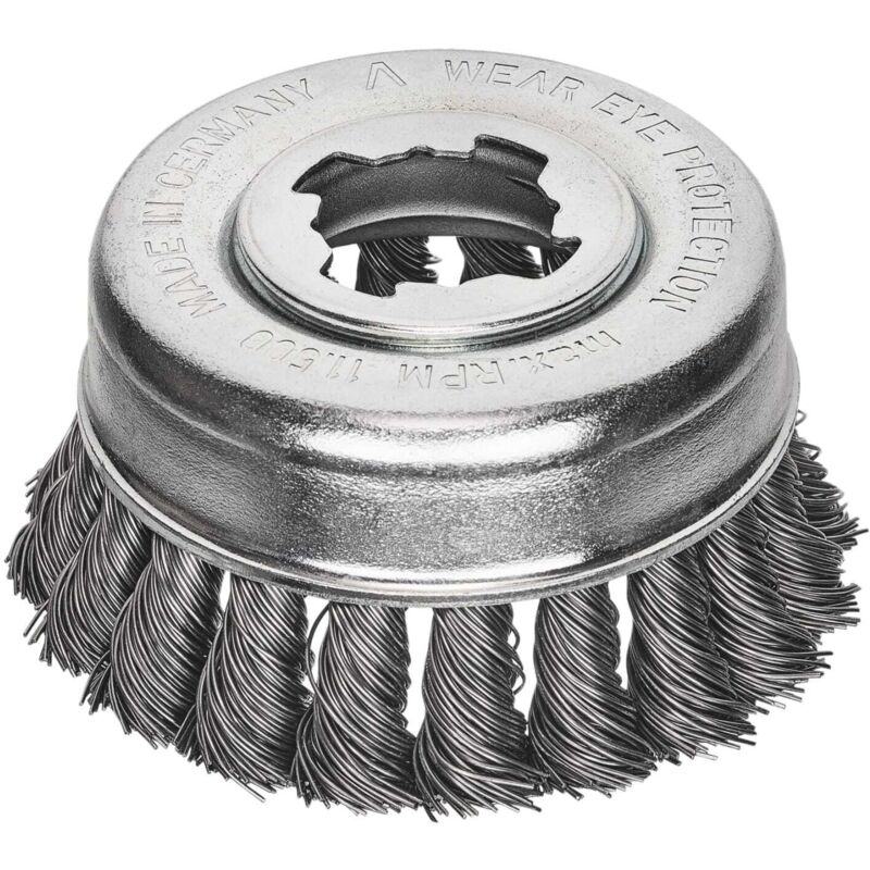 Lessmann ® - Lessmann Non Sparking Steel Knot Cup Brush 85mm X-Lock LES48321X