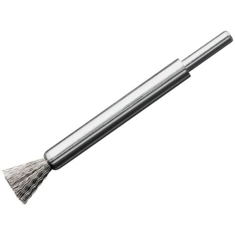 Lessmann End Brush with 6mm Shank, 12 x 120mm Steel Wire, 0.30 Gauge
