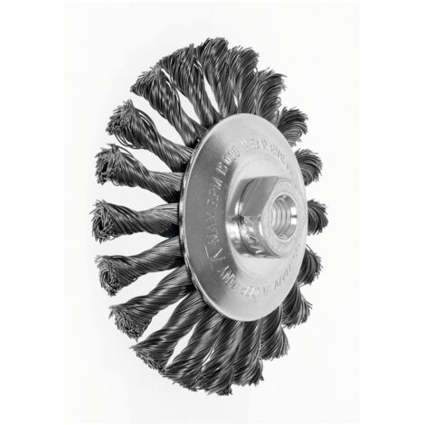 Lessmann Kegelbürste gekröpft Stahldraht 0,50 mm, Bürsten-⌀xGewinde: 125XM14 mm
