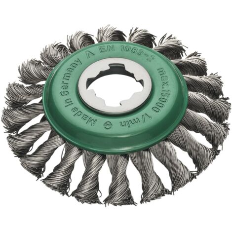 Lessmann Non Sparking Stainless Steel Knot Bevel Brush 115mm X-Lock LES47285X