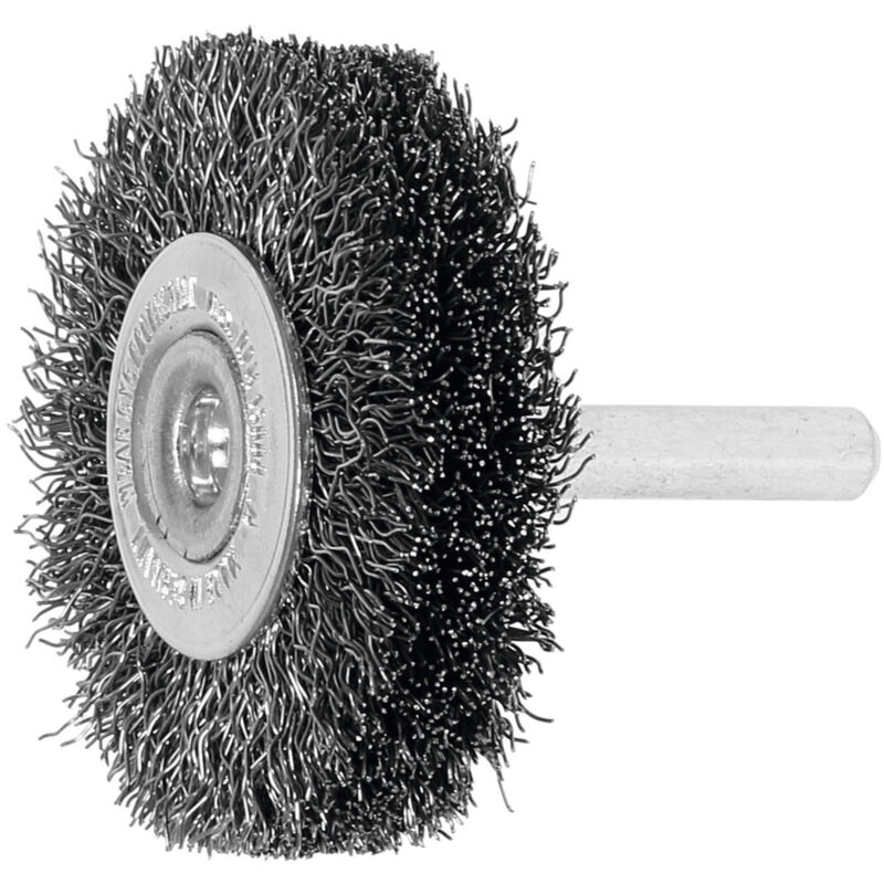 Image of Lessmann Schaft-Rundbürste Stahldraht 0,30 mm, Bürsten-⌀xBesatzbreite: 50X15 mm