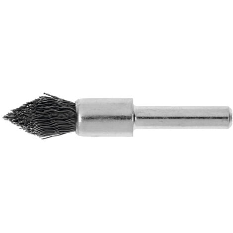 Lessmann Pinselbürste angespitzt, INOX-Draht 0,30 mm, Bürsten-⌀ 12 mm