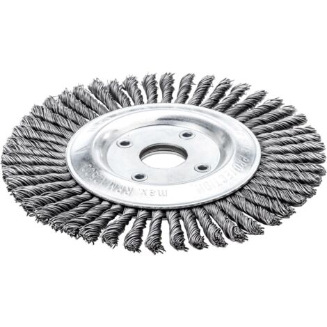 LESSMANN Pipelinebürste Stahldraht 125x6mm gezopft 0,5mm