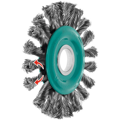 Lessmann Rundbürste Wechselzopfung, INOX-Draht 0,50 mm, Bürsten-⌀xBohrungs-⌀ / Gewinde: 115X22 mm