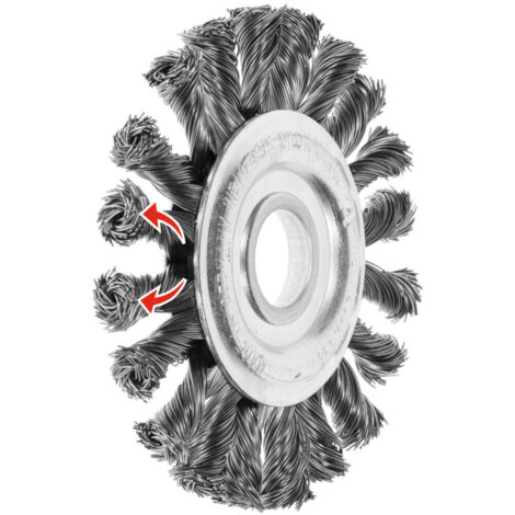 Lessmann Rundbürste Wechselzopfung, Stahldraht 0,50 mm, Bürsten-⌀xBohrungs-⌀ / Gewinde: 115X22 mm