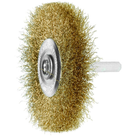 Lessmann Schaft-Rundbürste Messingdraht 0,20 mm, Bürsten-⌀xBesatzbreite: 70X10 mm