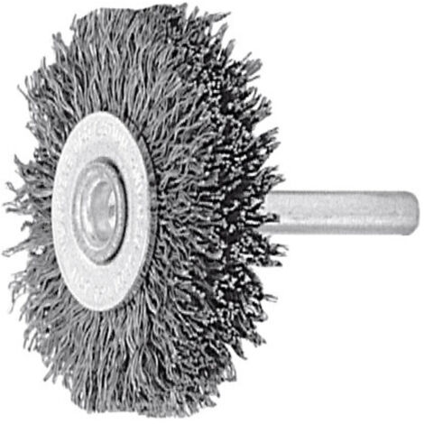 Lessmann Schaft-Rundbürste Stahldraht, vermessingt 0,25 mm, Bürsten-⌀xBesatzbreite: 50X10 mm