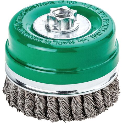 Lessmann Topfbürste INOX-Draht 0,50 mm, Bürsten-⌀xGewinde: 80XM14 mm