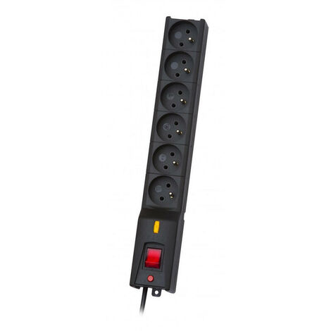 Logilink PDU8C01 - Regleta alimentación Rack 19, 8 tomas, interruptor