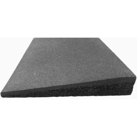 Lestare  Loseta de Caucho Biselada 500x250x40 mm Negra
