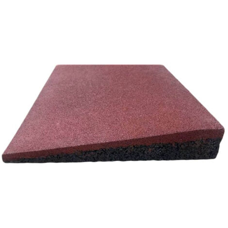 LESTARE PAV0018 Loseta Caucho Con Bisel 500x250 mm 40 mm Rojo - ref: PAV0018