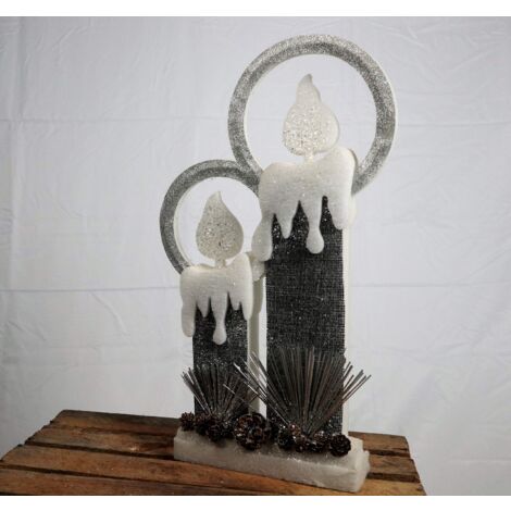 Let It Snow White Christmas Lantern Wooden Warm LED Light Nativity Indoor Decorations