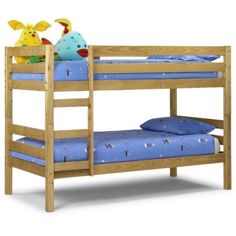 main image of "Leta Childrens Bunk Bed Splits In Two Solid Pine 3ft Single 90 x 190"