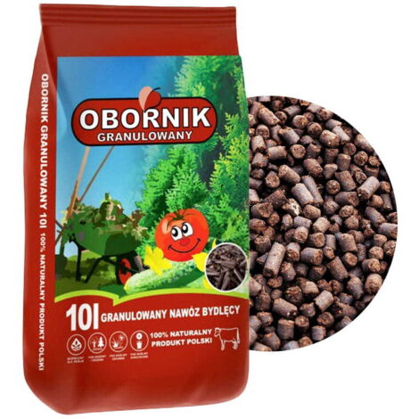 Letame bovino, fertilizzante granulare naturale, 10L