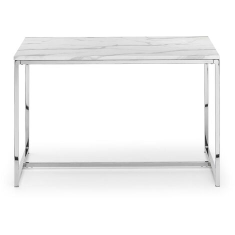 main image of "Letitia Marble Top White Dining Table 120cm x 80cm"