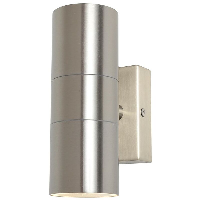 Zinc Leto Up & Down Outdoor Wall Fitting - Stainless Steel