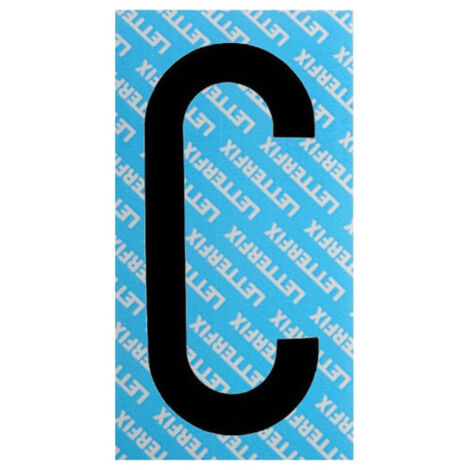 Letra Adhesiva Negra Serie T80 C Letterfix